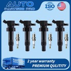 4X OEM Ignition Coil & Iridium Spark Plugs For Hyundai Accent Kia Rio 1.6L UF652