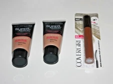 Maybelline 2x Super Natural 225 + Covergirl Easy Breezy Mascara 615 Lot Of 3 New