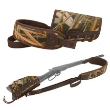 Camo Rifle Shotgun Sling / Matched Gun Buttstock / Recoil Shield for Hunting