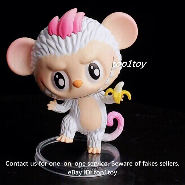 POP MART x HOW2WORK Labubu The Monsters Animals Monkey Mini Figure Art Toy  Gift