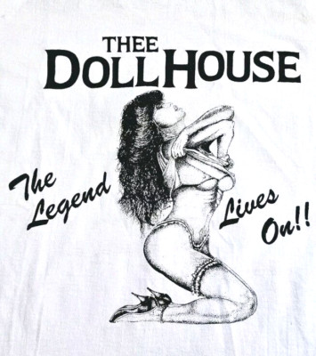 Vintage 80s The Dollhouse III Strip Club T-Shirt Florida Single Stitch Large