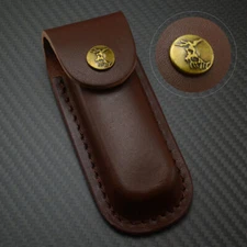 Real Leather Sheath Pocket Carrying Multi Tool Folding Knife Case