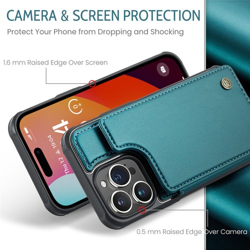 For iPhone 16 15 14 13 12 11 Pro Max XR XS 8 Plus Flip Leather Wallet Case Cover - Picture 64 of 74