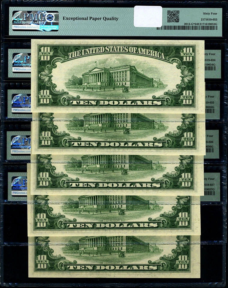FR. 2012 G* $10 1950-B Federal Reserve Note Chicago G-* Block Choice PMG CU64 EP - Image 2 of 2