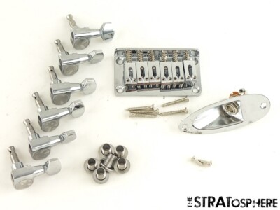 Fender Squier Sonic Series Strat HT HARDWARE SET HARDTAIL BRIDGE TUNERS 