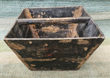 Antique Asian Chinese Wooden Rice Grain Basket Bucket Primitive Measure