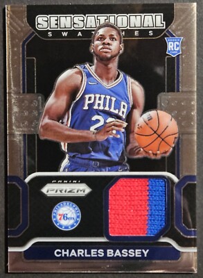 2021-22 Panini Prizm Sensational Swatches #SW-CBS Charles Bassey Rookie RC 2 CLR