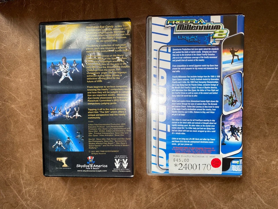 Freefly Millennium 2 Liquid Sky Skydiving VHS Tapes Worthless Eye Candy OOP HTF - Image 3 of 4