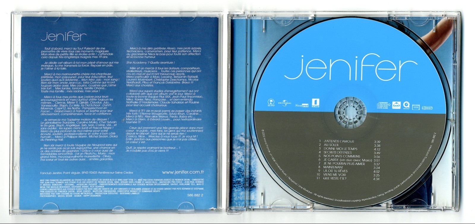 Cd Jenifer J Attends L Amour 11 Titres Album 02 Ebay