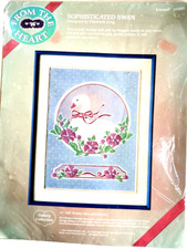 Stitchery Kit Vintage 1986 Dimensions Crewel Embroidery SOPHISTICATED SWAN Bird