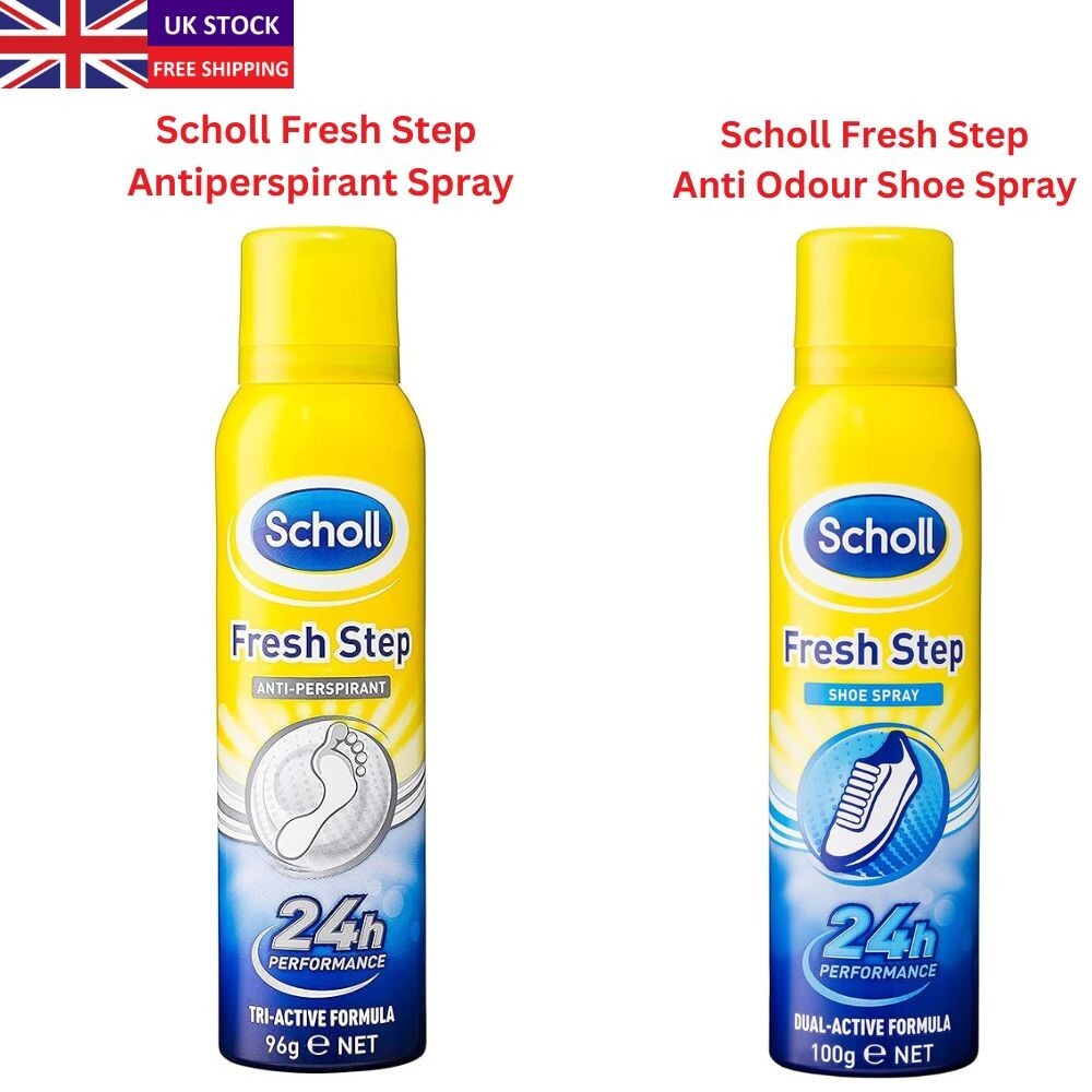Scholl Fresh Step Antiperspirant Spray and Anti Odour Shoe Foot Deodorant  Spray