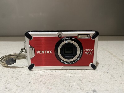 PENTAX Optio W80 (良品） PENTAX Optio W80 Digital Compact Camera (red) + Battery | eBay