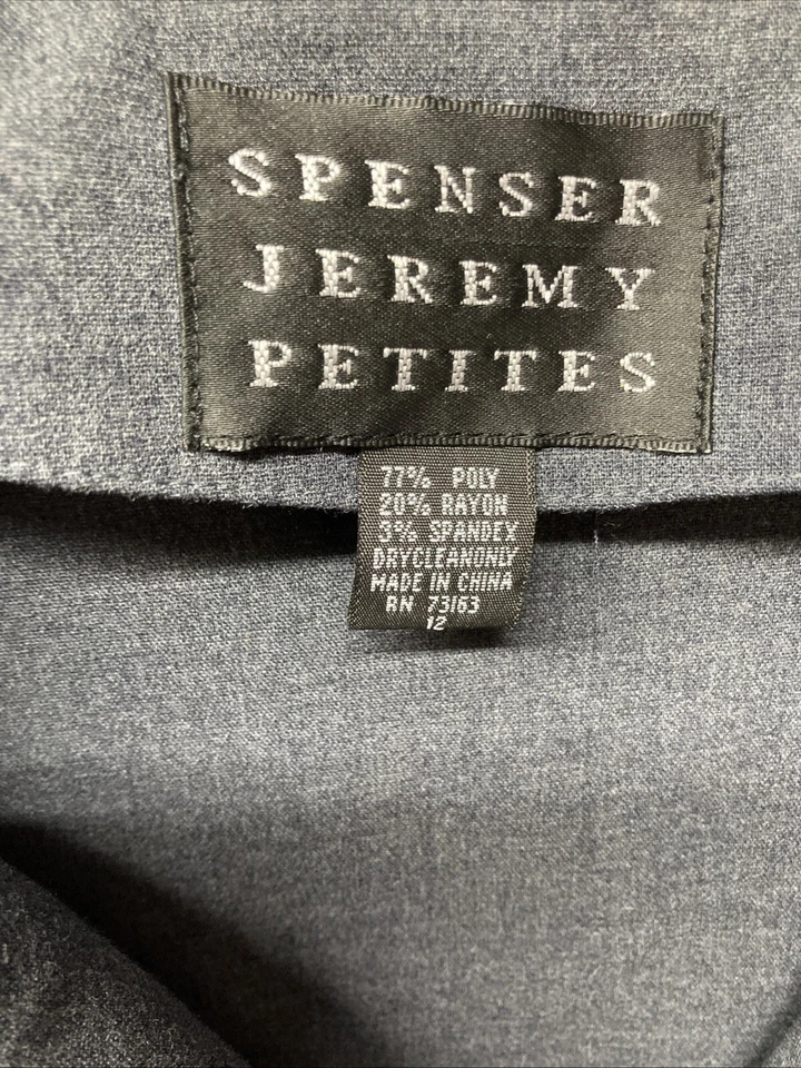 Spenser Jeremy Petites Womens 12 Dress Shirt Coat Jacket Maxi Goth Grunge Gray - Image 3 of 4