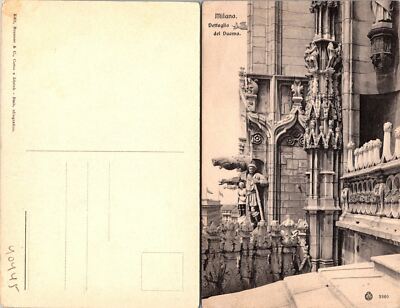 Milan Italy Il Duoma Cathedral Spires Full View Postcard Unused (40445)