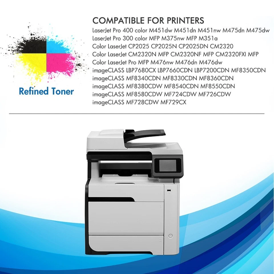 Juego de tóner 4P para HP 305A CE410A 305X Laserjet Pro 400 color M451dw M475dw M451dn Foto 3 de 4