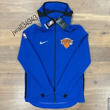 Authentic Nike New York Knicks NBA Showtime Hoodie Dri-Fit Mens Full Zip Jacket