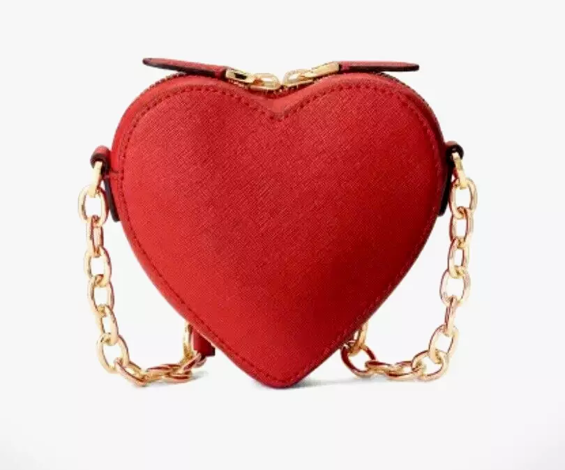 leather heart purse