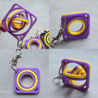 Geometrischer Schlüsselanhänger Schlüsselanhängsel 3D-Accessoire|Geschenk für Freunde Antistress-Stil UK