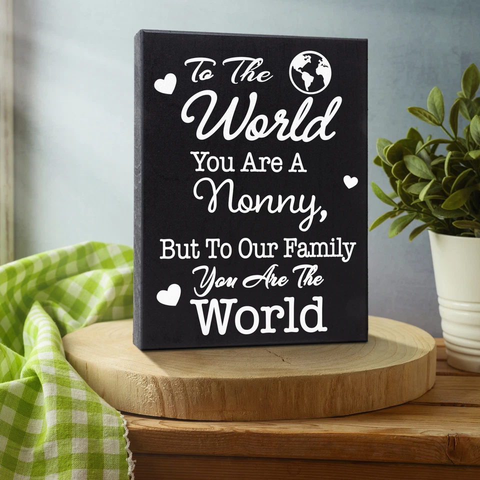 Signo JennyGems To the World You Are a Nonny, But To Our Family You Are the World Foto 4 de 4