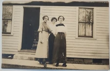 Vintage Beautiful Women Upside Down Cross RPPC Postcard Divided Back Antique