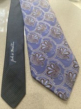 john W Nordstrom Blue Paisley Silk USA Made Neck Tie Necktie 64.5" X 3.5" X-Long