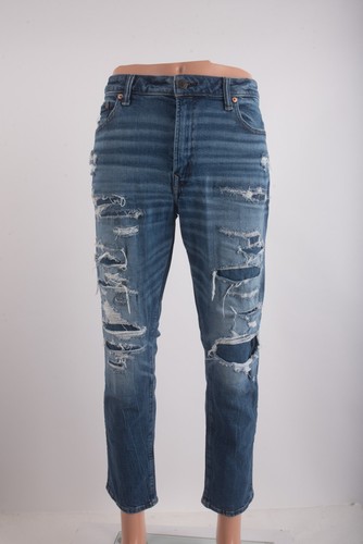 American Eagle Mens Jeans Pants Size 36 X 30 Slim Blue Denim Distressed