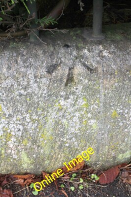 Photo 6x4 Benchmark on Bliss Lodge boundary wall Chipping Norton Ordnance c2014