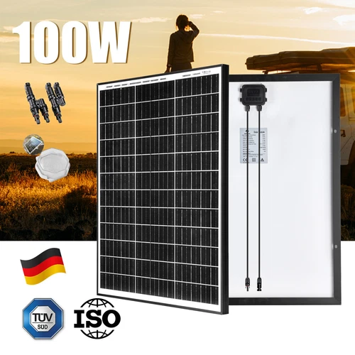 100W Watt 12v Monocrystalline Solar Panel RV Camping Home Off Grid Caravan Boat