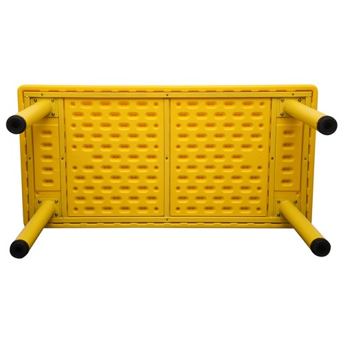120x60cm Yellow Rectangle Kids Children Playing Dining Nursing Study Desk Table - Picture 4 of 5