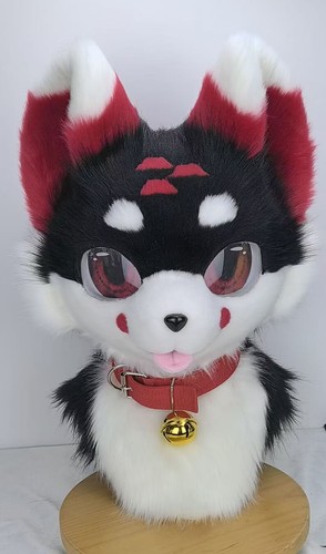 Fursuit Long Fur Husky Fox Mascot Head Party Halloween Fur Cosplay