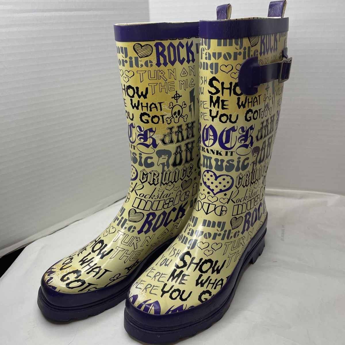 womens Retro/Rock-N-Roll mud boots Size 6/7 | eBay