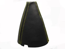Yellow Thread Genuine Leather Gear Shift Boot Shift Cover For Audi A2 (1999-2005)