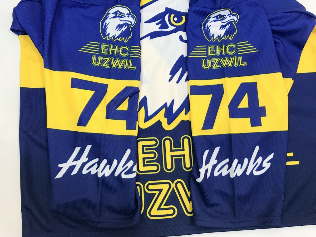 Maillot De Hockey Vintage Rare EHC Uzwil Suisse #4 - Taille XL - État Porté, Traces D'usure