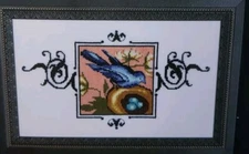 Nora Corbett Audubon Collection Blue Monarch Flycatcher Cross Stitch Pattern