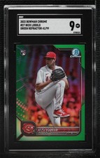 2022 Bowman Chrome Green Refractor 41/99 Nick Lodolo #27 SGC 9 MINT 09an