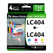 LC404 Ink Cartridges for Brother MFC-J1205W MFC-J1215W MFC J1205W J1215W