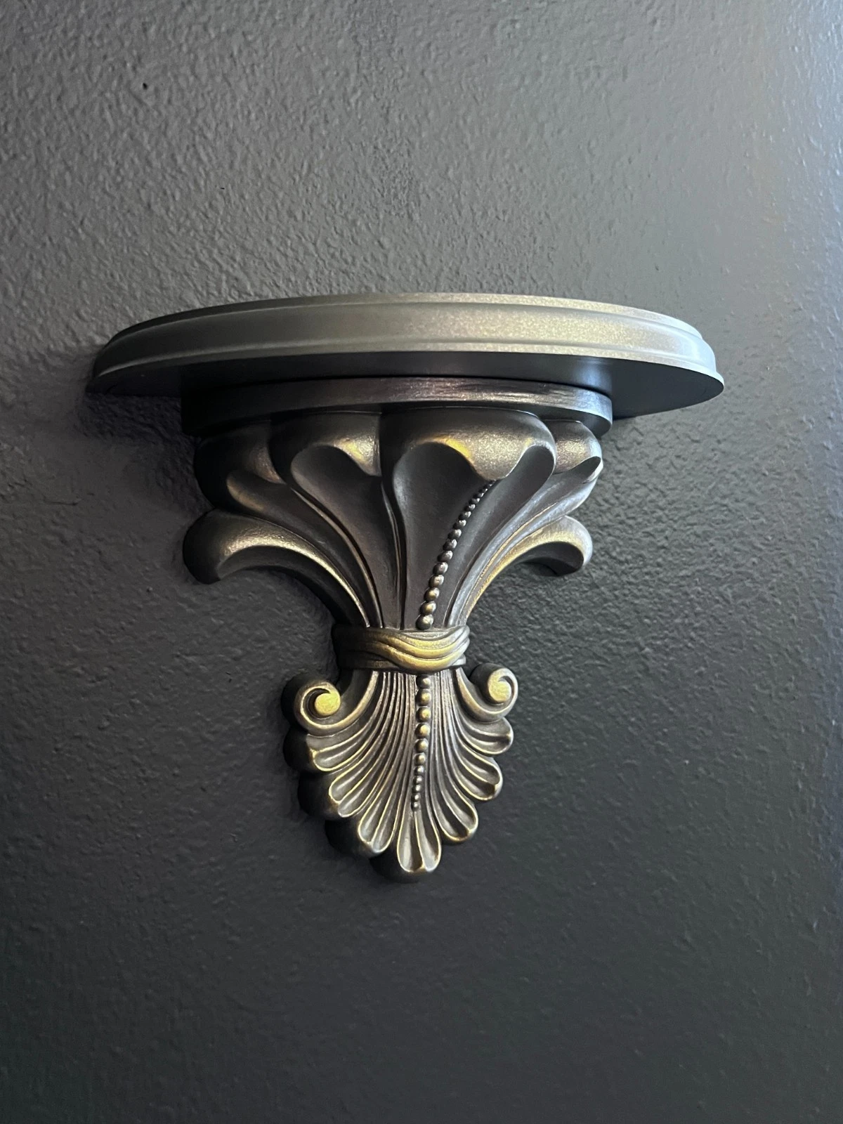 Vintage Hollywood-Regency Home Interior Silver Shelf/Wall Sconces - Set of 2