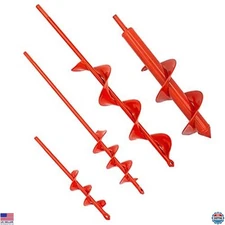 Auger Drill Bit for Planting Set of 4, Garden Ground Earth Spiral Drill Bit for