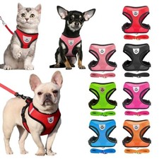 Dog Mesh Harness No Pull Adjustable Soft Breathable Mesh Paw Design XS S M L