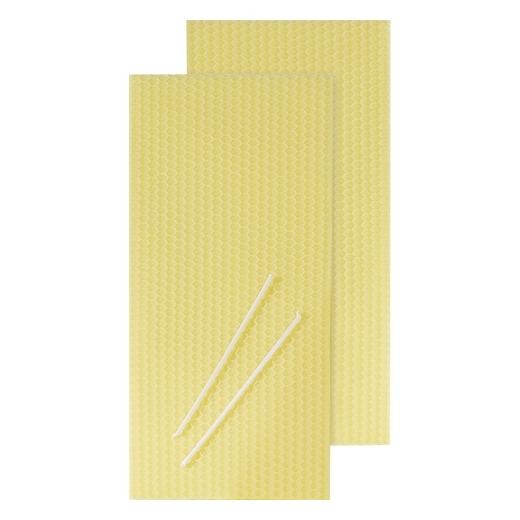 Knorr Prandell Beeswax Honeycomb Rolled Candle Sheets & Wicks - 2pcs