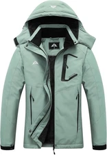 MOERDENG Women's Ski Jacket Waterproof Winter Coat Hooded Snowboarding... 