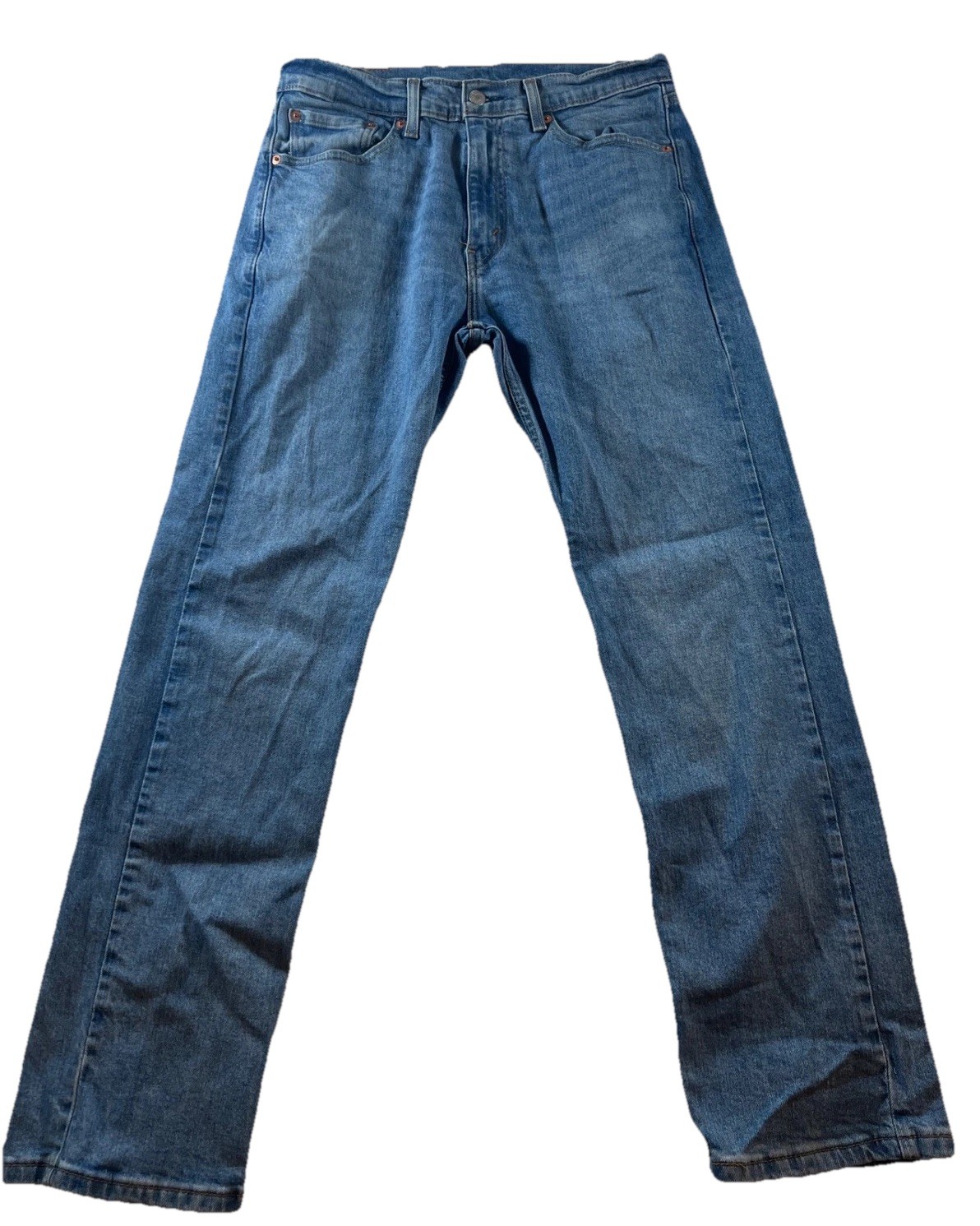 Levis 505 Regular Fit Jeans Mens W32 L30 Light Wash Blue Denim Pants