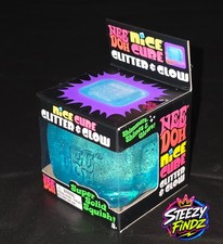 VIRAL NEW - NeeDoh Nice Cube Glitter Glow Super Solid Squish - Blue