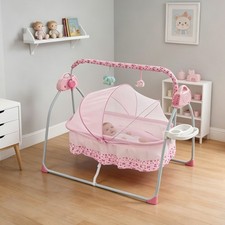 Auto Baby Swing Electric Swing Bed Crib Cradle Mat Net Music w/ Remote Control