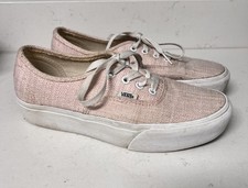 Women s Vans 9 tweed platform stack form sneakers woven dusty pink Tennis Shoes