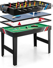 4 in 1 Tavolo Multigioco, Calcio Balilla/Tavolo Da Biliardo/Ping Pong/Air Hockey