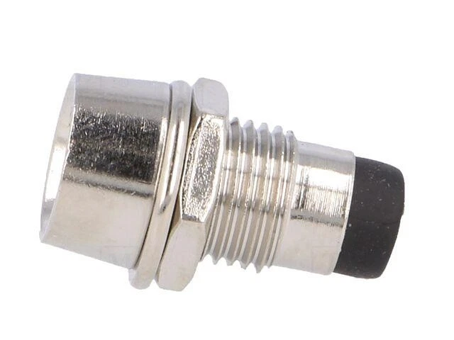 SCI Fassung für LEDs 5mm, Chrom, konkav, mit Gummiblende, Montageöffnung 8,2mm - Bild 3 von 4