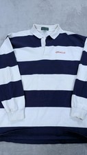 Vintage Oracle Heavy Weather By Outer Banks striped Rugby Polo Shirt Men's XL
