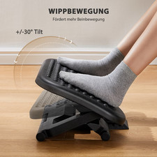 Ergonomic Footrest, Adjustable Under Desk Footrest, with 3 Height Position And 3