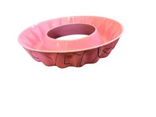 Vintage Pink & Black Lane Pottery Van Nuys California  jello mold?